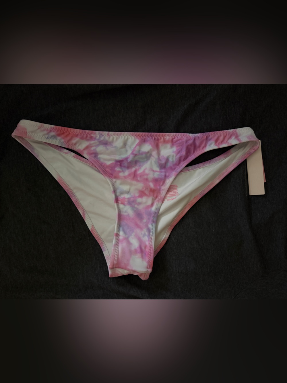 Victoria's Secret Pink and White Tie-Dye Bikini Bottom